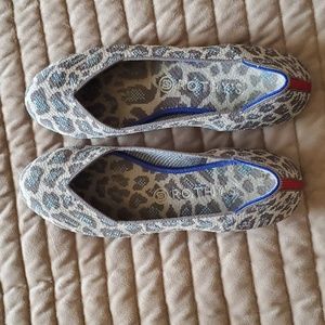 Rothy's Flats.  Leopard grey & blue. Womens size 10.